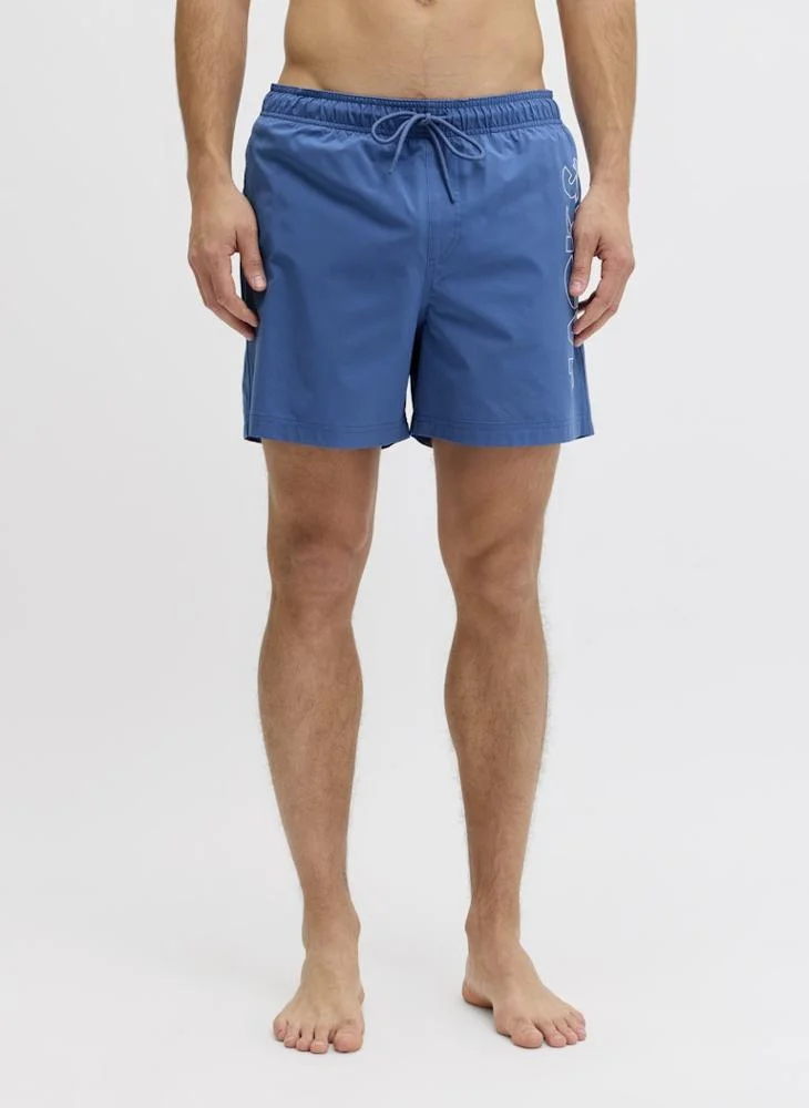 JACK & JONES Logo Drawstring Swim Shorts